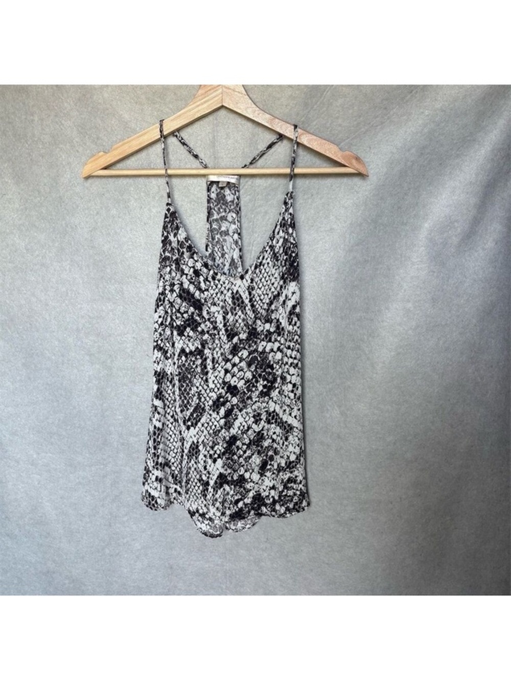 Lavender Brown Women's Black Snake Print Camisole Tank Top Size S